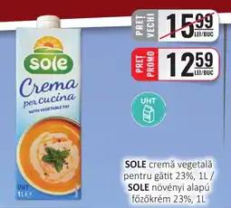CBA SOLE cremă vegetală pentru gătit 23% Ofertă