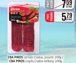 CBA CBA PIROS cârnaţi Csabai, picanți Ofertă