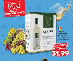 Kaufland CERVUS CEPTURUM Vin alb / rosé / roşu demisec Ofertă