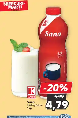 Kaufland SANA 3,6% grasime Ofertă