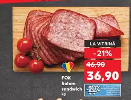 Kaufland FOX Salam sandwich Ofertă
