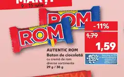 Kaufland AUTENTIC ROM Baton de ciocolată Ofertă
