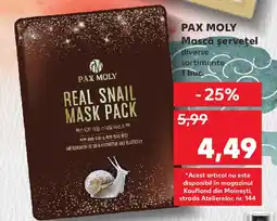 Kaufland PAX MOLY Mască șervețel diverse Ofertă