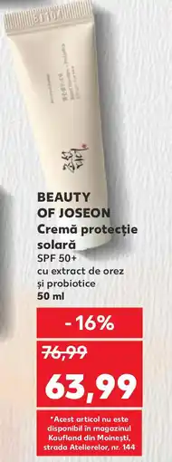 Kaufland BEAUTY OF JOSEON Cremă protecţie solară Ofertă
