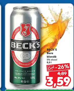 Kaufland BECK'S Bere blondă Ofertă