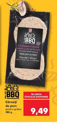 Kaufland Cârnaţi de porc pentru grătar Ofertă
