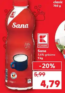 Kaufland SANA 3,6% grăsime Ofertă
