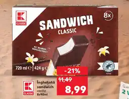 Kaufland Îngheţată sandwich Ofertă