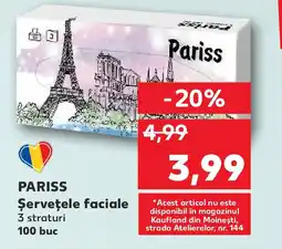 Kaufland PARISS Şervețele faciale Ofertă