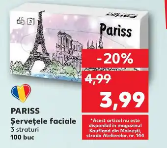 Kaufland PARISS Şervețele faciale Ofertă