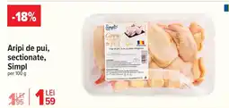Carrefour Market SIMPL Aripi de pui, sectionate Ofertă