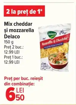 Carrefour Market DELACO Mix cheddar şi mozzarella Ofertă
