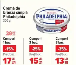 Carrefour Market PHILADELPHIA Cremă de brânză simplă Ofertă
