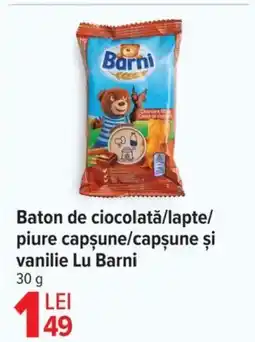 Carrefour Market BARNI Baton de ciocolată/lapte/ piure capsune/capsune și vanilie Ofertă