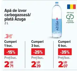 Carrefour Market AZUGA Apă de izvor carbogazoasă/ plată Ofertă
