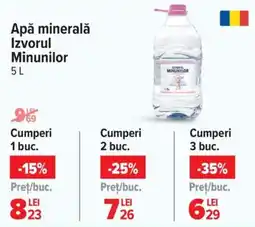 Carrefour Market MINUNILOR Apă minerală Izvorul Ofertă