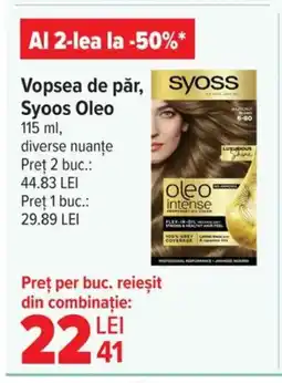 Carrefour Market SYOOS OLEO Vopsea de păr Ofertă