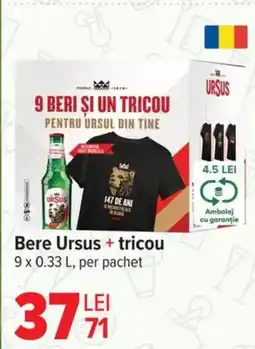 Carrefour Market Bere Ursus + tricou Ofertă