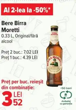 Carrefour Market BIRRA MORETTI Bere Ofertă