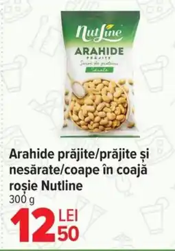 Carrefour Market NUTLINE Arahide prăjite/prăjite și nesărate/coape în coajă roşie Ofertă