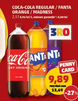 Penny COCA-COLA REGULAR / FANTA ORANGE Madness Ofertă