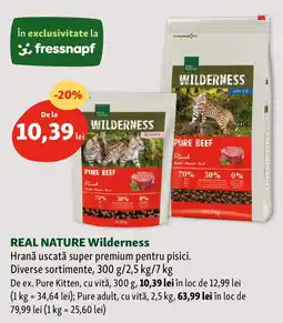 Fressnapf REAL NATURE Wilderness Hrană uscată super premium pentru pisici. Ofertă