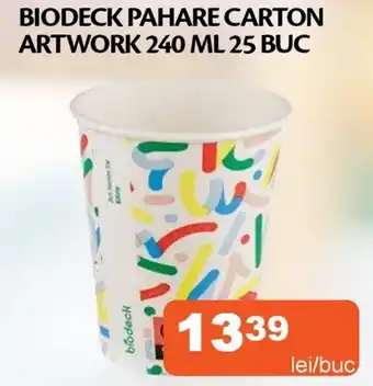 Unicarm Biodeck pahare carton artwork Ofertă