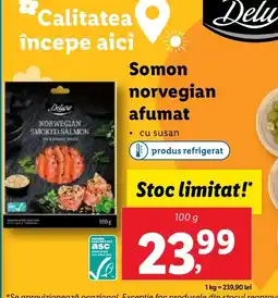 Lidl Somon norvegian afumat Ofertă
