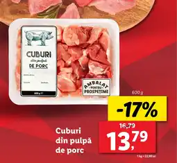 Lidl Cuburi din pulpă de porc Ofertă
