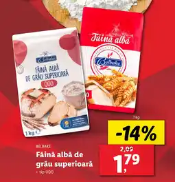 Lidl BELBAKE Făină albă de grâu superioară Ofertă