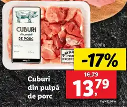 Lidl Cuburi din pulpă de porc Ofertă