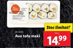 Lidl MY SUSHI Avo tofu maki Ofertă