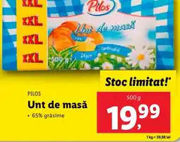Lidl PILOS Unt de masă Ofertă