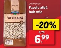 Lidl CAMPO LARGO Fasole albă bob mic Ofertă