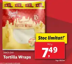 Lidl SNACK DAY Tortilla Wraps Ofertă