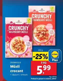 Lidl CROWNFIELD Müsli crocant Ofertă