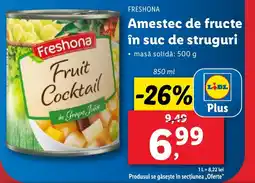 Lidl FRESHONA Amestec de fructe în suc de struguri Ofertă