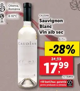 Lidl CALOIAN Sauvignon Blanc Vin alb sec Ofertă
