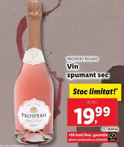 Lidl PROSPERO ROSADO Vin spumant sec Ofertă