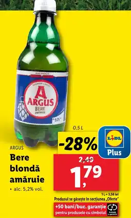 Lidl ARGUS Bere blondǎ amăruie Ofertă