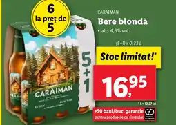 Lidl CARAIMAN Bere blondǎ Ofertă