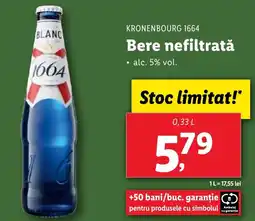 Lidl KRONENBOURG 1664 Bere nefiltratǎ Ofertă