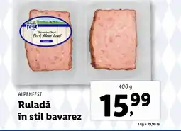 Lidl ALPENFEST Ruladă în stil bavarez Ofertă