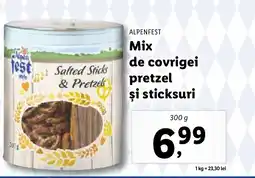 Lidl ALPENFEST Mix de covrigei pretzel şi sticksuri Ofertă