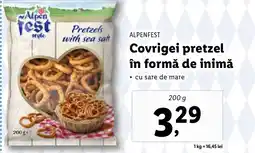 Lidl ALPENFEST Covrigei pretzel în formă de inimă Ofertă