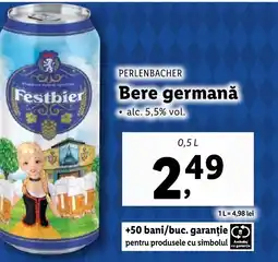 Lidl PERLENBACHER Bere germană Ofertă