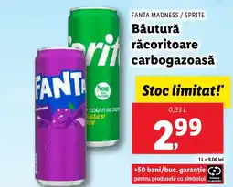 Lidl FANTA MADNESS / SPRITE Băutură răcoritoare carbogazoasă Ofertă