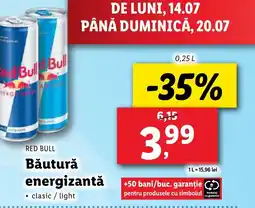Lidl RED BULL Băutură energizantă Ofertă
