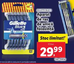 Lidl GILLETTE BLUE 3 Aparat de ras de unică folosinţă Ofertă