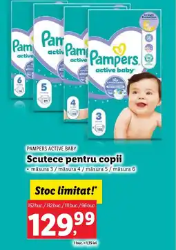 Lidl PAMPERS ACTIVE BABY Scutece pentru copii Ofertă